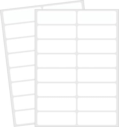 Blank Removable Labels, 1x3 Inch White Freezer Labels by STARLIBOO