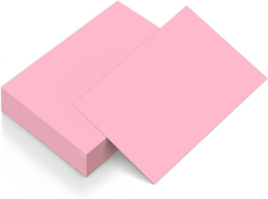 50 Sheets Pink Cardstock 8.5 x 11 Thick Paper, Goefun 80lb Card Stock Printer by Goefun