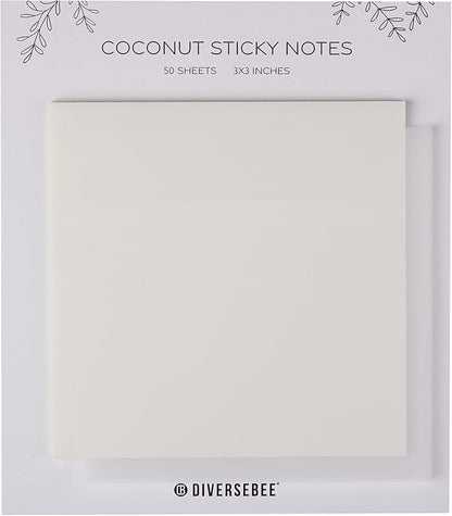 DiverseBee 50 Sheets Pastel Transparent Sticky Notes, 3x3” Clear Sticky Tabs by DiverseBee