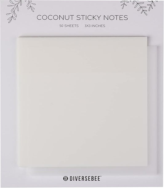 DiverseBee 50 Sheets Pastel Transparent Sticky Notes, 3x3” Clear Sticky Tabs by DiverseBee