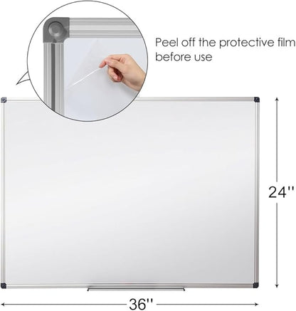 XIWODE 24x36 Inch Magnetic Dry Erase Whiteboard，Silver Aluminum Frame - Image 3