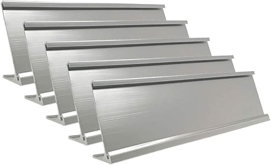 2" x 8" Aluminum Desk Name Plate Holder, Office Business Desk Sign Holder by Icomecn