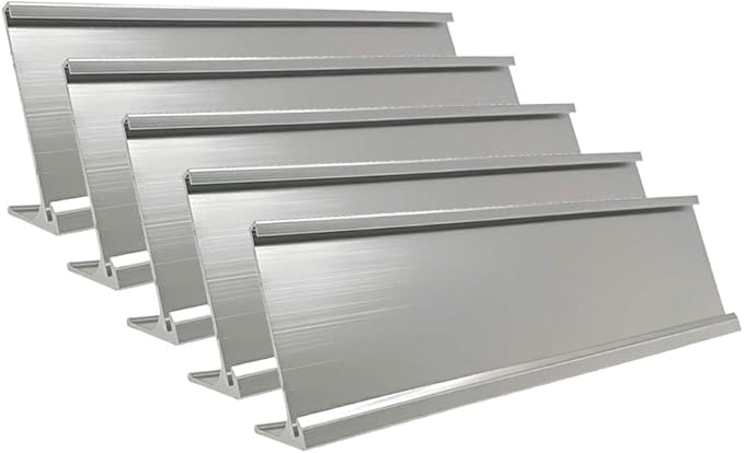 2" x 10" Aluminum Name Plate Desk Holder, Office Business Desk Sign Holder by Icomecn