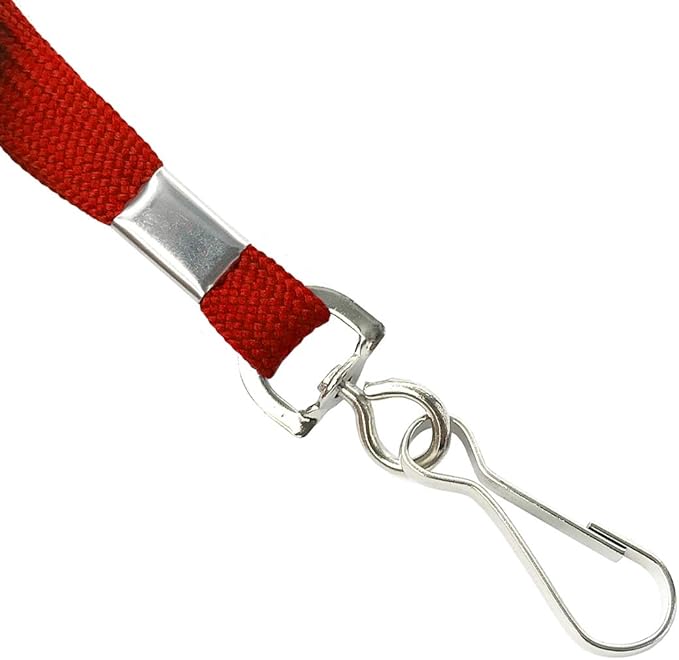 Lanyards Safety Red Lanyards Neck Flat Premium Breakaway Badge Lanyard - Image 4