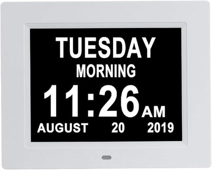 Aowasi 8 Alarms Digital Clock, Extra Large Display Wall Digital Day Calendar by Aowasi
