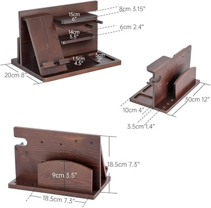 Gifts for Men Bedside Organiser Wood Phone Docking Station Dad Birthday Gifts - Image 2
