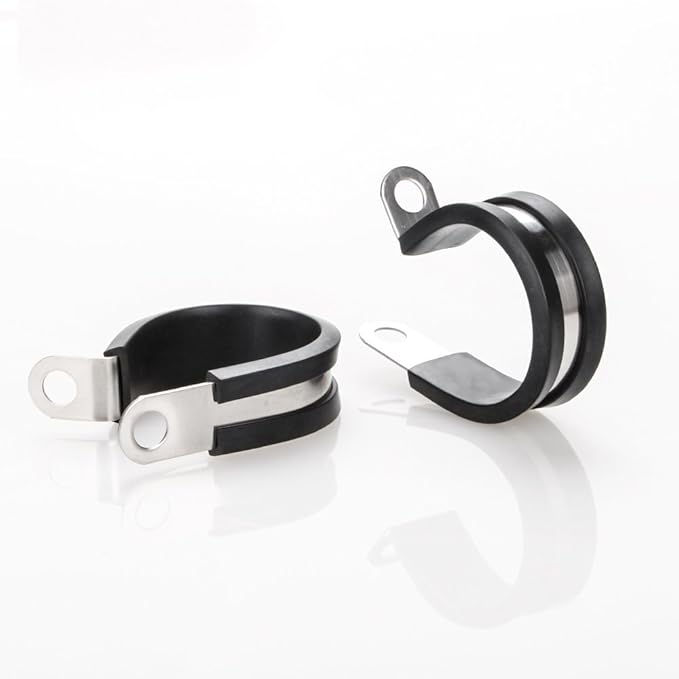 LOKMAN 20 Pack 2 Inches Stainless Steel Cable Clamp, Rubber Cushioned Insulated - Image 6