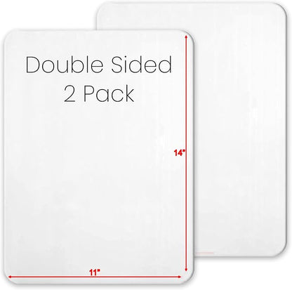 Small White Board, 11 x 14 Dry Erase Board, 2 Small White Boards Dry Erase by UltimateStationery