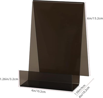ZOEY Acrylic Book Stand with Ledge Clear Black Display Easels Plate - Image 2