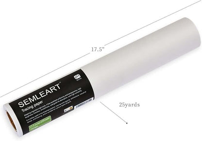 SEMLEART Artit's Tracing Paper roll, 32lb/50gsm, 17.5 inch x 25 Yard, - Image 2