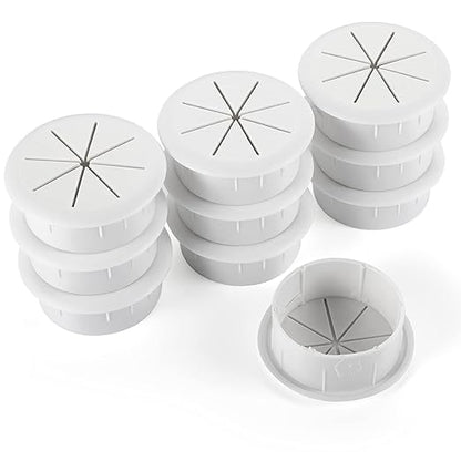 HYCC 10 Pack 2-3/8 Inch Flexible Desk Grommet, Organize Wires and Cables on by HYCC