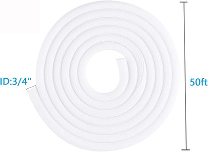 QCSIW 3/4"-50ft Extra-Long Braided Cable Sleeve Protector - Image 6