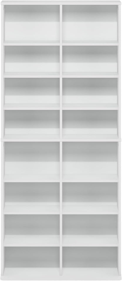 Furinno Jaya DVD Shelf, 16-Shelf Wide CD Rack, Media Shelf - Image 6