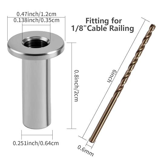 120 Pack Cable Railing Protector Sleeves, T316 Stainless Steel Protective - Image 7