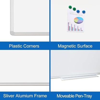 DEVELOP Magnetic White Board Dry Erase, 32 x 44 Inch, Dry Erase Board Aluminum - Image 3