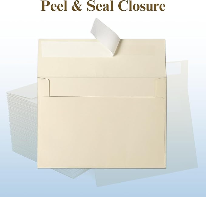 Goefun Cream Blank Cards and Envelopes, 5x7 Folded Ivory Cardstock and A7 - Image 3