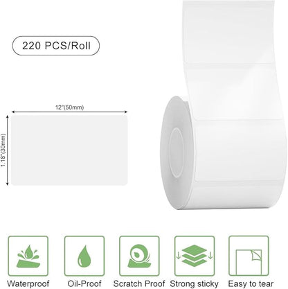 Risio Thermal Labels 2"x1.18", 220 Labels/Roll, Waterproof, Oil-Resistant - Image 2