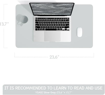 YSAGi Non-Slip Leather Desk Pad, Waterproof Laptop Computer Desk Keyboard Mat - Image 2