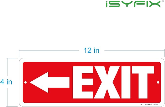 iSYFIX Exit Signs 2 Pack 12x4 Inch - Image 8