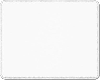 Auhoahsil White Mouse Pad, 12 x 10 Inch Square Mousepad, 3mm Thick Rubber Mouse by Auhoahsil
