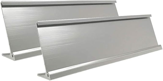 2" x 10" Aluminum Desk Name Plate Holder, Office Business Desk Sign Holder by Unknown