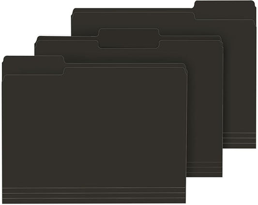 File Folder, PANDRI 120 Pack File Folder, 1/3 Cut Tab, Letter Size, Filing by PANDRI
