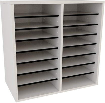 AdirOffice Wooden Adjustable organizerserature Organizer, 16 Compartment Office - Image 7