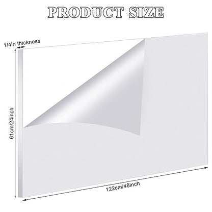 Roowest 1 Pcs 24 x 48 Inch, 1/4 Inch Thick Clear Acrylic Plexiglass Sheets - Image 2