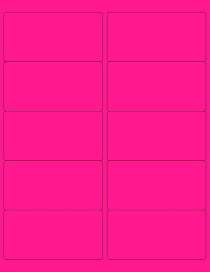 NextDayLabels - 8-1/2 x 11 Neon Color High Light Fluorescent Labels by NextDayLabels