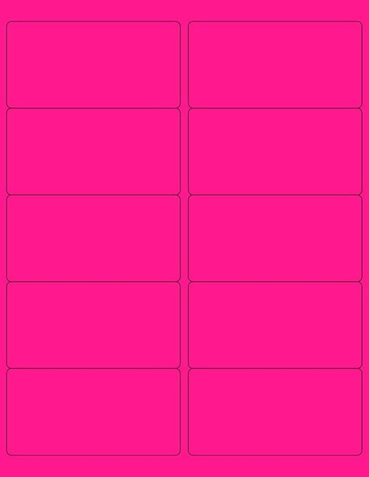NextDayLabels - 8-1/2 x 11 Neon Color High Light Fluorescent Labels by NextDayLabels