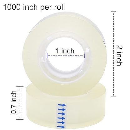OWLKELA 12 Rolls Transparent Tape Refills, All-Purpose Transparent Glossy Tape - Image 3