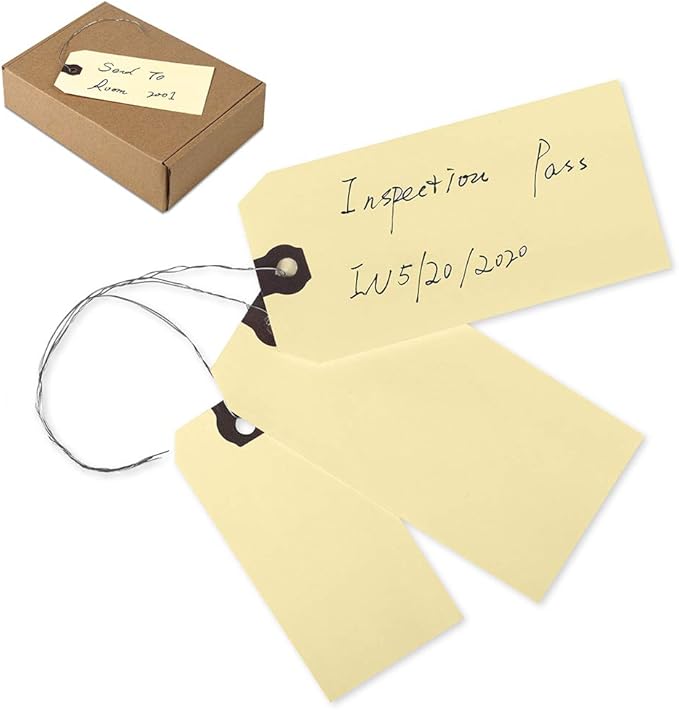 INNOVART Shipping Tags Double Wired 6 1/4" x 3 1/8", Manila Wire Tags - Image 4