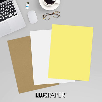LUXPaper 8.5" x 11" Paper | Letter Size | Pastel Canary Yellow | 60lb. Text | 1 - Image 9