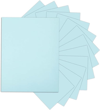 24 Sheets Light Blue Cardstock 8.5 x 11 Pastel Paper, Goefun 80lb Card Stock by Goefun