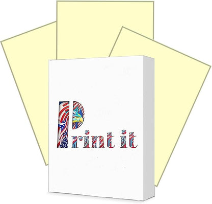 Print It - Vellum Bristol Colored Cardstock Cover Paper, 67 Lb, 8.5" X 11” by Unknown