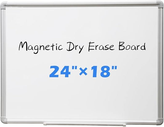 DEVELOP Magnetic Dry Erase Board 18x24 Inch, Small Aluminum Frame Wall-Mounted by DEVELOP