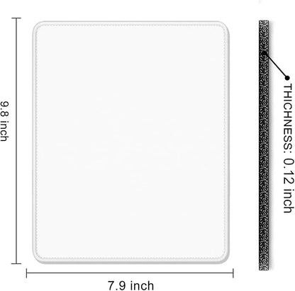 Auhoahsil White Mouse Pad, 12 x 10 Inch Square Mousepad, 3mm Thick Rubber Mouse - Image 7