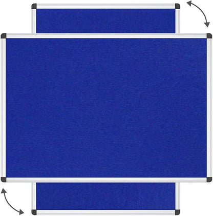 VIZ-PRO Notice Board Felt Blue, 48 X 24 Inches, 3 Pack - Image 3