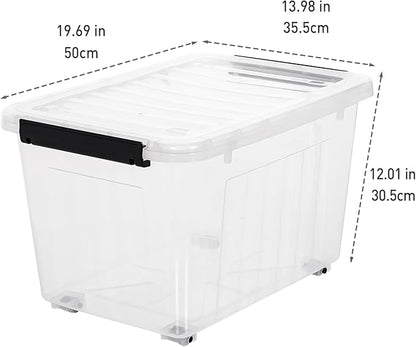 Citylife 54 QT Clear Plastic Storage Bins - Image 2
