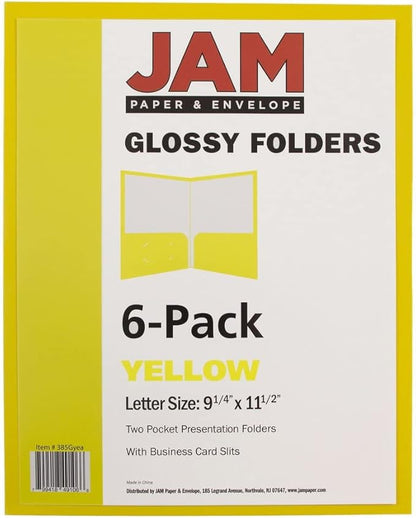 JAM PAPER Laminated Two Pocket Glossy School Folders - Image 6
