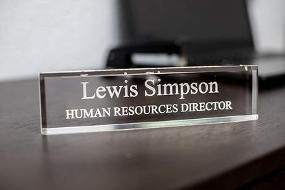SignsByLITA Personalized Acrylic Desk Name Plate 2" x 10" by SignsByLITA