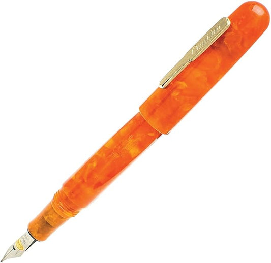 Conklin All American Fountain Pen in Sunburst Orange – Fine Nib, Vibrant Design by Conklin