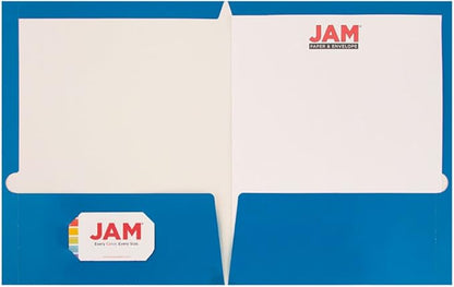 JAM PAPER Laminated Two Pocket Glossy School Folders - Image 3