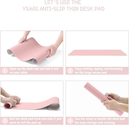 YSAGi Non-Slip Leather Desk Pad Blotter, Waterproof Laptop Computer Desk - Image 6