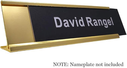 2" x 10" Aluminum Desk Name Plate Holder, Office Business Desk Sign Holder - Image 2