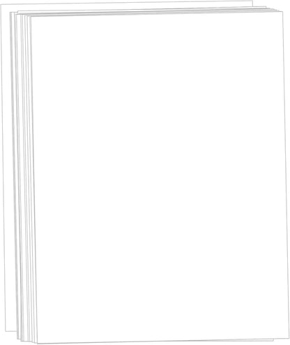 White Cardstock 8.5x11, Creebe 50 Sheets 65lb Card Stock Printer Paper 8.5 x 11 by Unknown