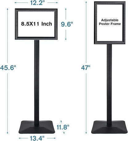 Golemas Sign Stand for Display, 11lbs Integrated Rod Heavy Duty Pedestal Floor - Image 7