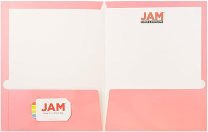 JAM PAPER Laminated Two Pocket Glossy School Folders - Image 2