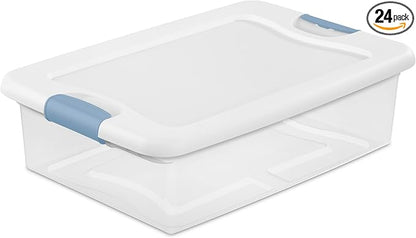 Sterilite 24-Pack Latching Box, Under Bed Storage Bins by Sterilite