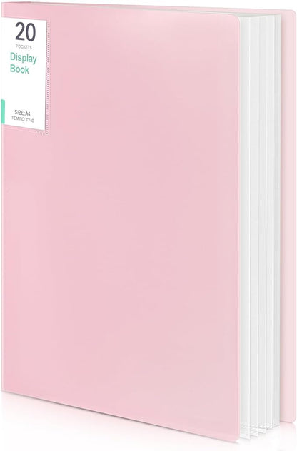 Phyxin 20-Pocket Portfolio Binder Organizer, Binder Sheet Protectors 8.5" x 11" by Phyxin